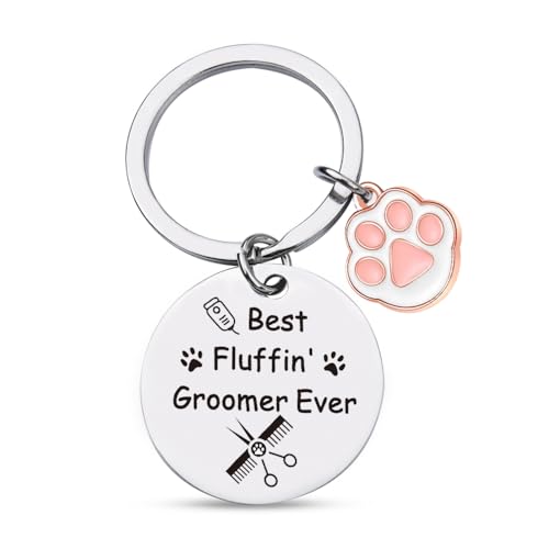 Regalos de peluquero de perros y gatos para mujeres y hombres, llavero de peluquero de perros, regalos para peluqueros de perros, regalos de cumpleaños, regalos de Navidad para amantes de los perros,