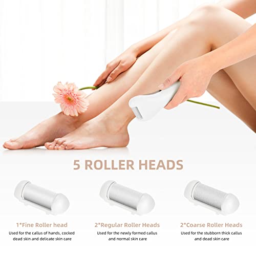 Callus Remover For Feet, Nicebirdie Electric Foot File Callus Removers Rechargeable Waterproof Pedicure Tools Foot Scrubber Shaver Feet Care Tool For Cracked Heels Dead Skin （Golden） #TOP2