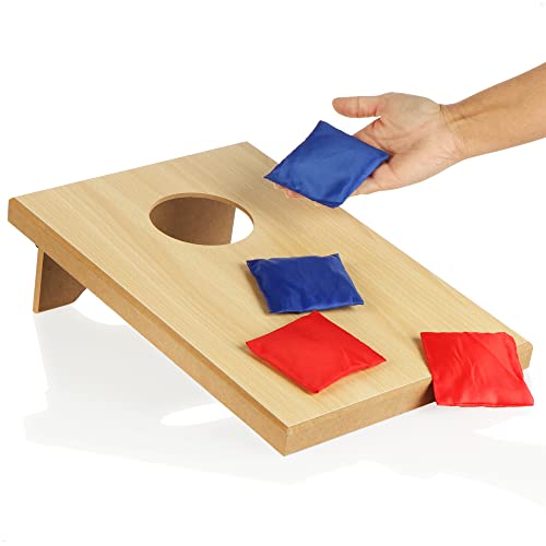 Cornhole Set von com-four, 5-teiliges Wurfspiel für den Außenbereich