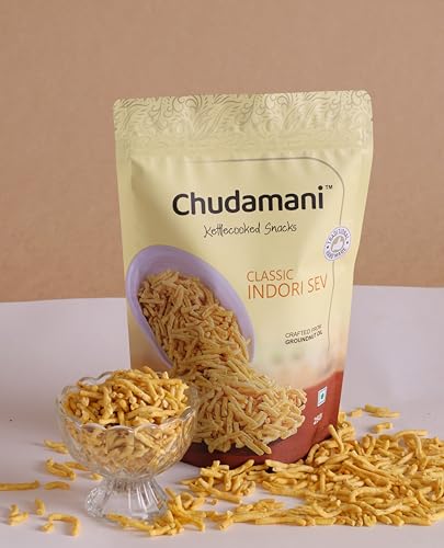 Image of Chudamani Kettlecooked Snacks Combo Pack-3 (250gm) Classic Indori Sev, Lawajab Mixture, Masala Boondi Namkeen, Crunchy and Spicy, Famous Indori Cooked Snacks Namkeen