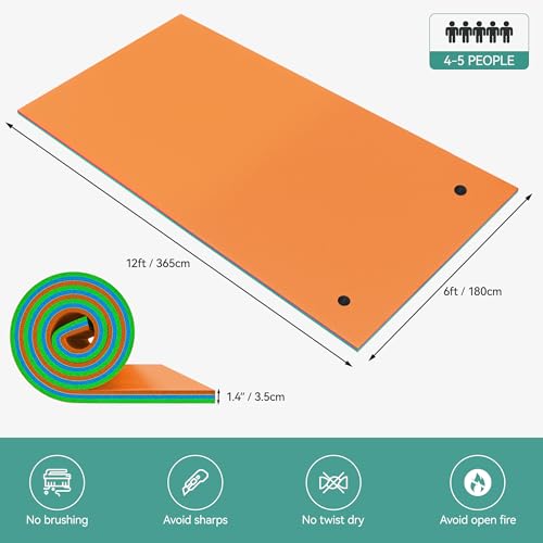 Yitahome MAYIHXAOTM 12' X 6' Lily Pad Floating Mat Water Mat Inflatable Rafts Lily Pad Pools Beach thumb #5