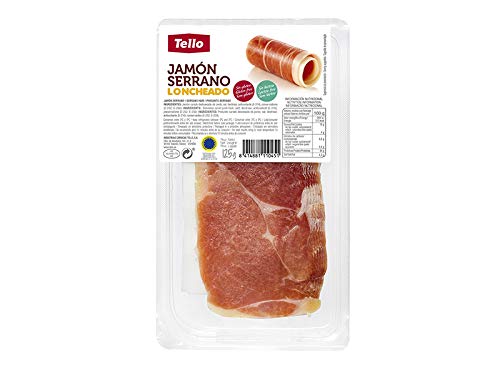 Jamón Serrano Loncheado (12 paquetes x 125 g) - Tello