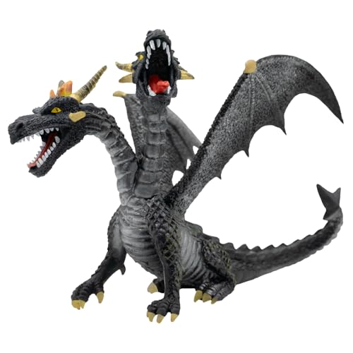 Bullyland 75597 - Dragón bicéfalo de Juguete Color Negro