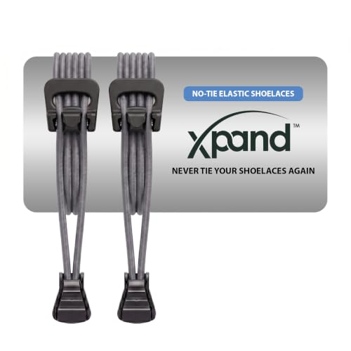 Image of Xpand Quick Release Round-Lacing No Tie Shoelaces System with Elastic Laces - One Size Fits All Adult and Kids Shoes