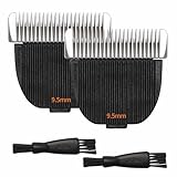 ZZYZSFUS 2 Pack Dog Grooming Replacement Blade Compatible with Oneisall Low Noise Dog Clippers, Dog Hair Vacuum Clipper Made of Ceramic Blade & Stainless Steel Blade Size9.5mm