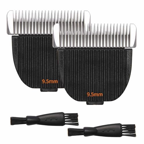 ZZYZSFUS 2 Pack Dog Grooming Replacement Blade Compatible with Oneisall Low Noise Dog Clippers, Dog Hair Vacuum Clipper Made of Ceramic Blade & Stainless Steel Blade Size9.5mm