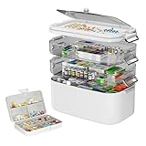 NiHome 4-Tier Medicine Box with Pill Organizer (Large)