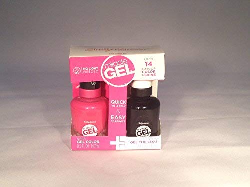 Sally Hansen Miracle Gel Pink up and Top Coat Nail Polish Set