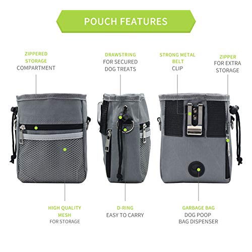 Aoklant Dog Treat Pouch,Dog Training Pouch Bag With Waist Shoulder Strap,3 Ways To Wear,Easily Carries Pet Toys,Kibble, Treats,Personal Effects #TOP7
