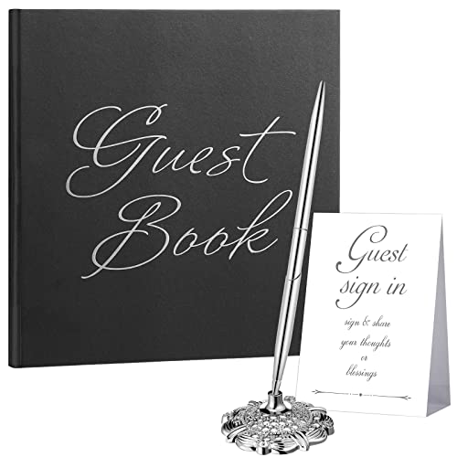 Wedding Guest Book with Pen and Table Cards, 9 x