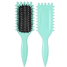 Curl Defining Brush for Curly Hair - Mens & Womens Curl Brush to Reduce Pulling & Separation Green