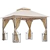 Outsunny 3m X 3m Garden Metal Gazebo Sun Shade Shelter Outdoor