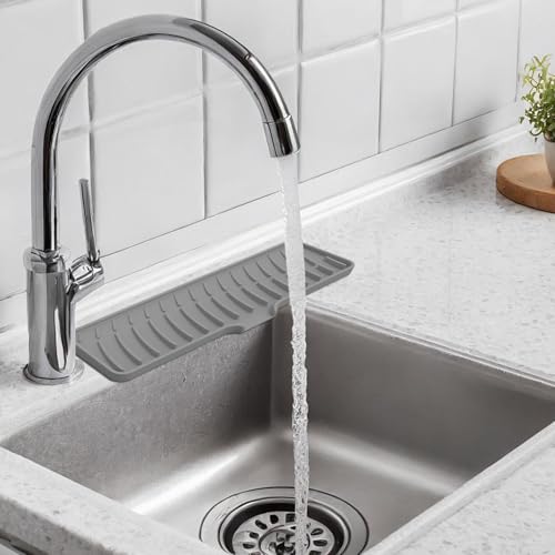 Tapis de robinet d'évier de cuisine en silicone flexible et antidérapant - 6