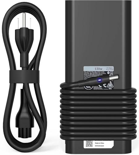 Image of 130W 4.5mm*3.0mm Round Tip AC Adapter Laptop Charger Compatible with Dell inspiron 14 16 Plus 7640 7620 7630 7420 7510 Dell XPS 15 7590 9530 9550 9560 9570 OptiPlex 7090 7080 7070 7060 7050