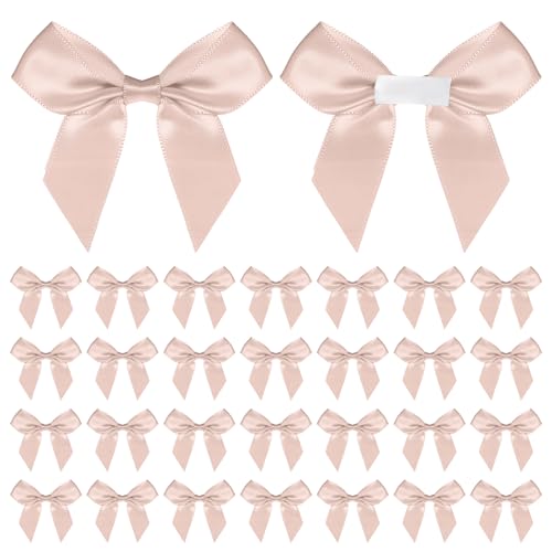 Lazos de oro rosa autoadhesivos de 5 cm para bolsas de panadería y repostería creativa 2