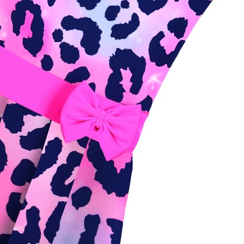 Image of Girls Swimsuit One Piece UPF 50+ Floral Skirted Bathing Suit Modest Beach Swim Dress 3-11 Years
