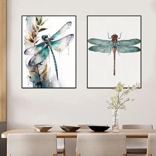 Toile gribouillage peinture dessin libellule MAIMANG haute définition 70x100cm