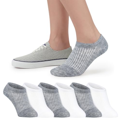 Image of Sperry Women's 6-Pack No Show Socks | Invisible Low Cut Liner, Moisture-Wicking, Non-Slip, Lightweight, Ideal for Sneakers