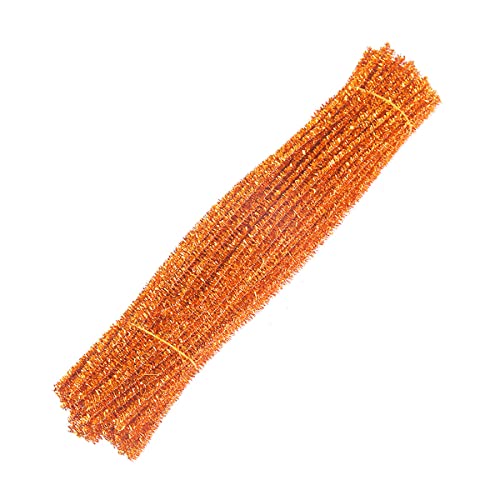 ECYC Ltd 50Pcs Glitter Pipe Cleaners Sparkle Chenille Tinsel Stems Pipe Cleaners Metallic Fuzzy Pipe Cleaners Craft Supplies for DIY Art Craft Making, Halloween or Christmas Decorative Accessories