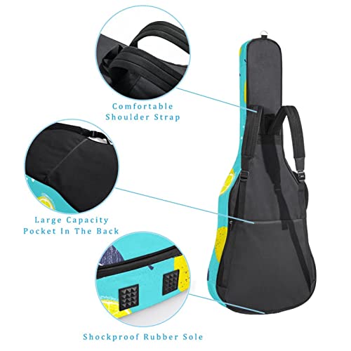 Housse de transport étanche pour guitare avec bandoulière réglable Jaune fruit citron Bleu, Multicolore 06, 42.9×16.9×4… - Les Beatles, Paul McCartney, John Lennon, RIngo Starr, George Harrison Housse de transport étanche pour guitare avec bandoulière réglable Jaune fruit citron Bleu, Multicolore 06, 42.9x16.9x4… – Image 4