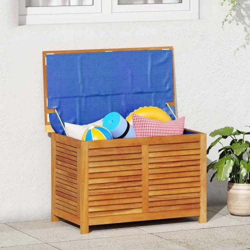Emmtore Caja de almacenaje de jardín madera maciza acacia 90x50x56 cm
