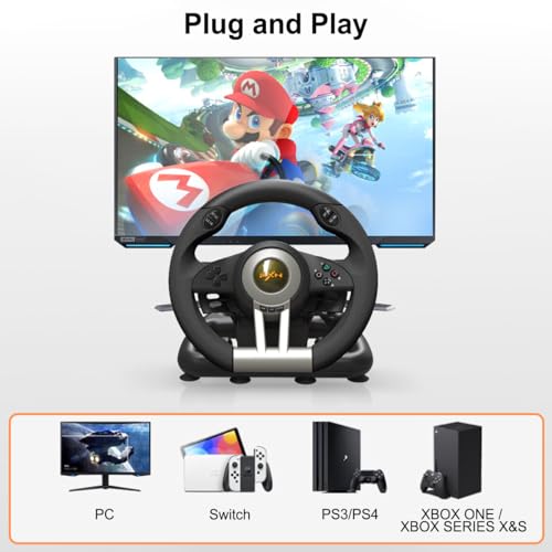 Pxn AMD205 Pc Game Racing Wheel Pxn-V3Ii 180°Competition Driving Wheel Usb Sim thumb #1