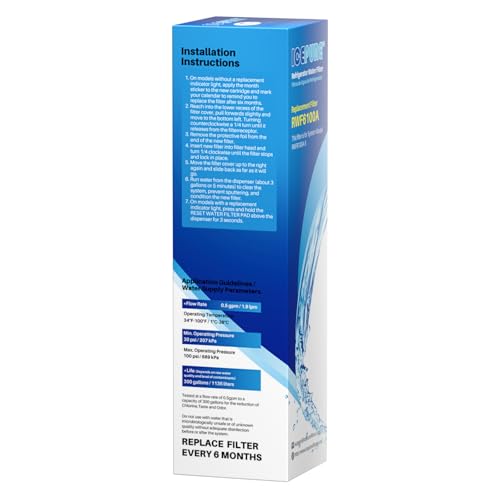 Image of ICEPURE BORPLFTR50 Replacement for Bosch 11025825 Ultra Clarity Pro Refrigerator Water Filter, Compatible with 12033030, 12028325,BORPLFTR55, B36CT80SNS, B36CL80ENS, WFC100MF, KWF 2000, 2PACK