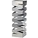 DonRegaloWeb – Regenschirmständer, quadratisch, Metall Silber 15.5x15.5x49 cm