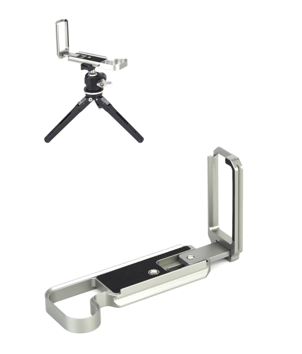 Metalowy uchwyt w kształcie litery L, pionowy poziomy statyw do fotografowania, szybkie uwalnianie do Hasselblad X2D/X2DII, wysuwany wspornik L z gwintem ARCA-Swiss 1/10.2 cm (szary tytanowy)