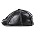 Unisex Leather Octagonal Beret Leather Duckbill Driver Hat Casual British Painter Cap Fashion Newsboy Hat