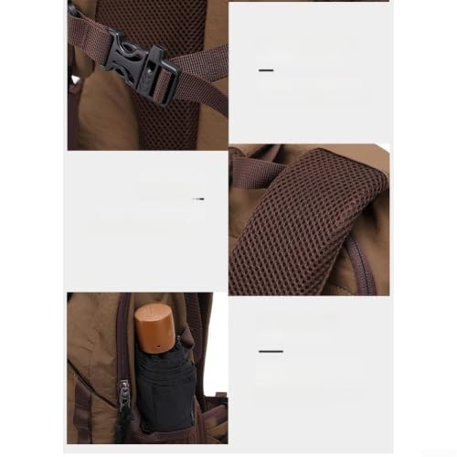 Sac à dos randonnée 28L nylon imperméable léger marron trekking - 3
