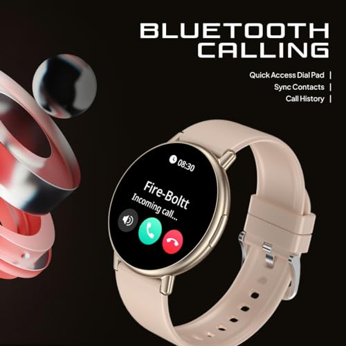 Image of Fire-Boltt Destiny Smartwatch- 1.39 inch Display, Silicon Straps, Bluetooth Calling, 123 Sports Modes, Voice Assistant, Health site, IP67 (Beige)