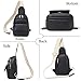 Eslcorri Small Crossbody Sling Bag for Women Trendy - Fashionable Fanny Packs Vegan Leather Chest Belt Bum Bag Anti Theft Crossbody Sling Purse for Women for Travel Sport Camping