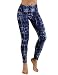 ODODOS by Power Flex Women's Tummy Control Workout Running Printed Pants Yoga Pants With Hidden Pocket ,Indigo, XX-Large