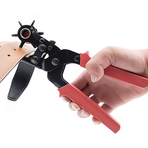 Ferramenta de perfuração de couro, ferramenta de perfuração de cinto, furador de couro, furador de orifício de cinto, máquina de perfuração de couro resistente é adequada para