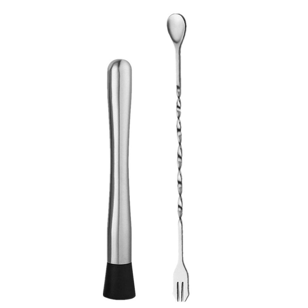 Thinktoo Cocktail Muddler Set Easter Gifts ， Muddler Bar & Wine Tools Cocktail Muddler Set with Muddler, Cocktail Spoon, Kitchen Dining Bar Decorations Accessories
