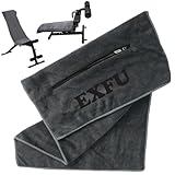 EXFU Toalla de fitness de 120 x 50 cm con bolsillo con cremallera, toalla deportiva para gimnasio, absorbente, ligera, compacta, suave, toalla deportiva para gimnasio y gimnasio