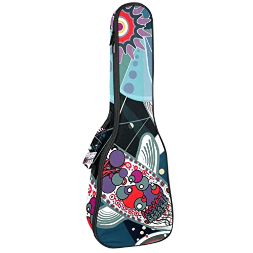 Housse pour ukulélé japonais, motif poissons koï, sac de transport avec sangle réglable - Les Beatles, Paul McCartney, John Lennon, RIngo Starr, George Harrison Housse pour ukulélé japonais, motif poissons koï, sac de transport avec sangle réglable