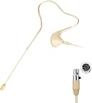KIMAFUN Single Earset Microphone Ear-hook Over Ear Hanging Condenser Mic Compatible with Audio Technica Wireless Bodypack Transmitters, Ideal for Live Performances, Teachers, Lectures, Podcasts,HC-830