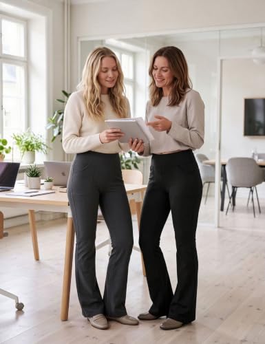 Image of BUBBLELIME Women Out Pockets High Waist Bootlegs Tummy Control Yoga Flared