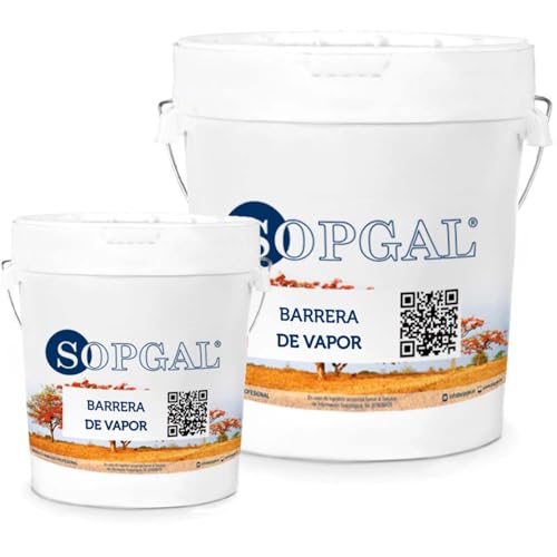 Sopgal Barrera de Vapor Bicomponente (3+1kg) - Imprimación selladora: mejora el agarre sobre materiales como baldosa o tela asfáltica y sella contra humedad residual