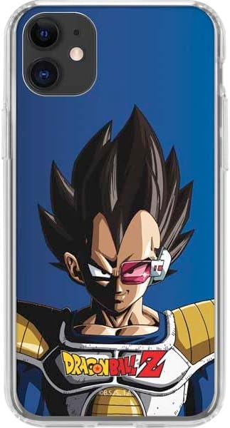 Skinit Clear Phone Case Compatible with iPhone 11 - Officially Licensed Dragon Ball Z Vegeta Portrait Design