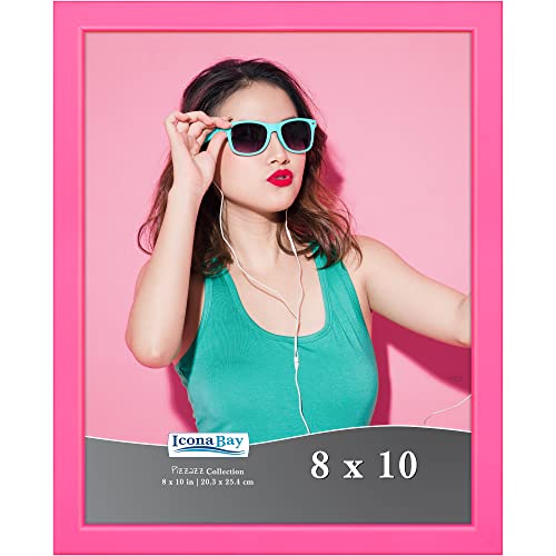 Icona Bay 8x10 Pink Picture Frame - Solid Wood Pizzazz Collection