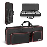 ORKELS 49-Key Keyboard Case, Fully Padded Electric Piano Gig Bag with 10mm Pearl Cotton, Adjustable Shoulder Straps, Carry Handles & Large Accessory Pocket