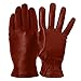 Pratt and Hart Women's Classic Thinsulate Lined Leather Gloves Size 8 Color Red