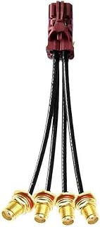 GXMRHWY Mini FAKRA 4 in 1 Straight D Code Female to SMA Waterproof Straight Female Threads 13mm Vehicle Cable Extension 50cm