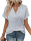 WIHOLL Womens Plus Size Spring Tops Short Sleeve Shirts Dressy Oversized Summer Blouses Work Casual Outfits...