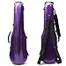 WUQIMUSC Violin Case 4/4 hard shell Carbon fiber Lightweight Triangle case with Backstraps External accessory storage bag (purple)