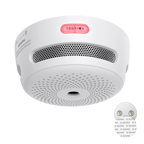 X-Sense Standalone Mini Smoke Alarm for Home, 10-Year Battery Fire Alarm with Magnetic Mount, LED Indicator & Silence Button, Conforms to EN 14604 Sta