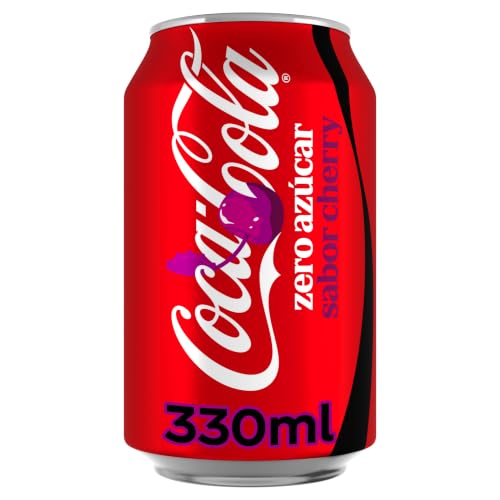Coca-Cola Zero Azúcar Cherry, Refresco Cola Sin Azúcar, Lata 330 ml